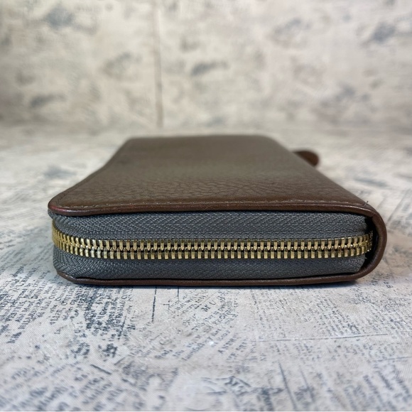 Neely Mack San Francisco zipper around brown leather wallet - Picture 2 of 12